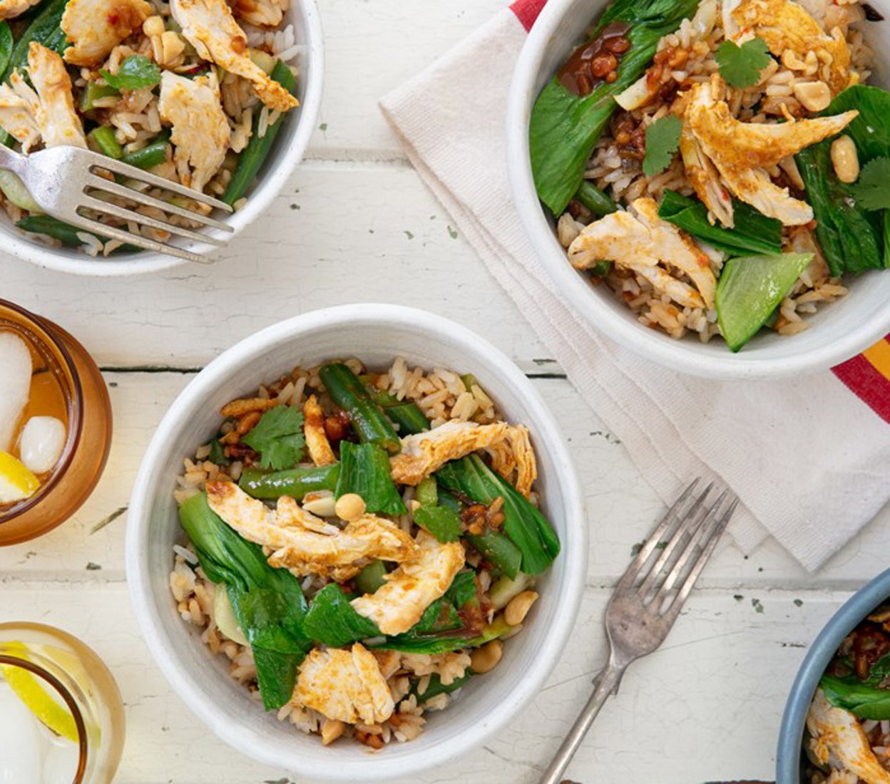 Satay Chicken & Vegetables on Rice