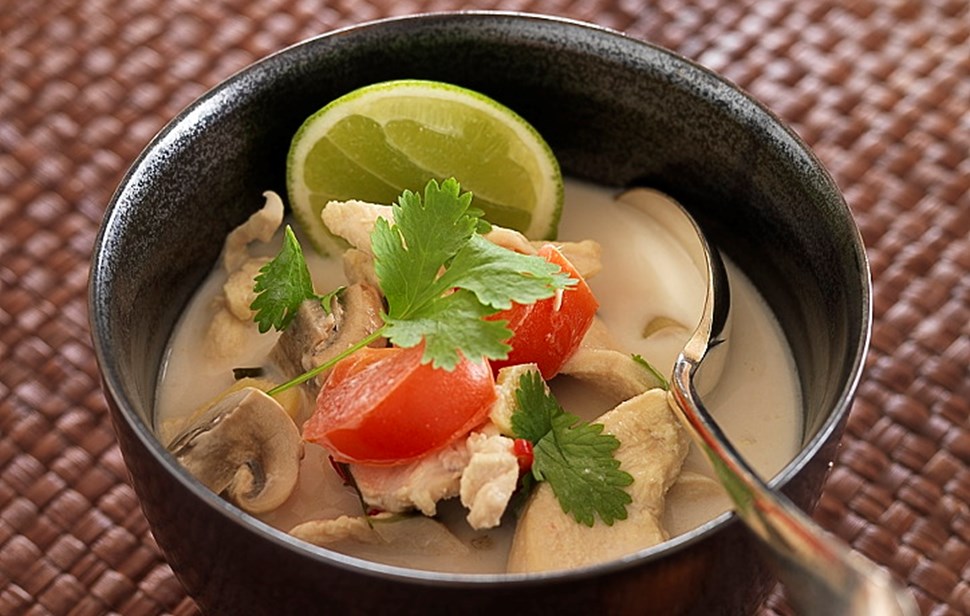 Thai Chicken Soup with Coconut Cream & Lemongrass recipe