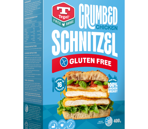 Tegel FR Gluten Free Crumbed Schnitzel FOP