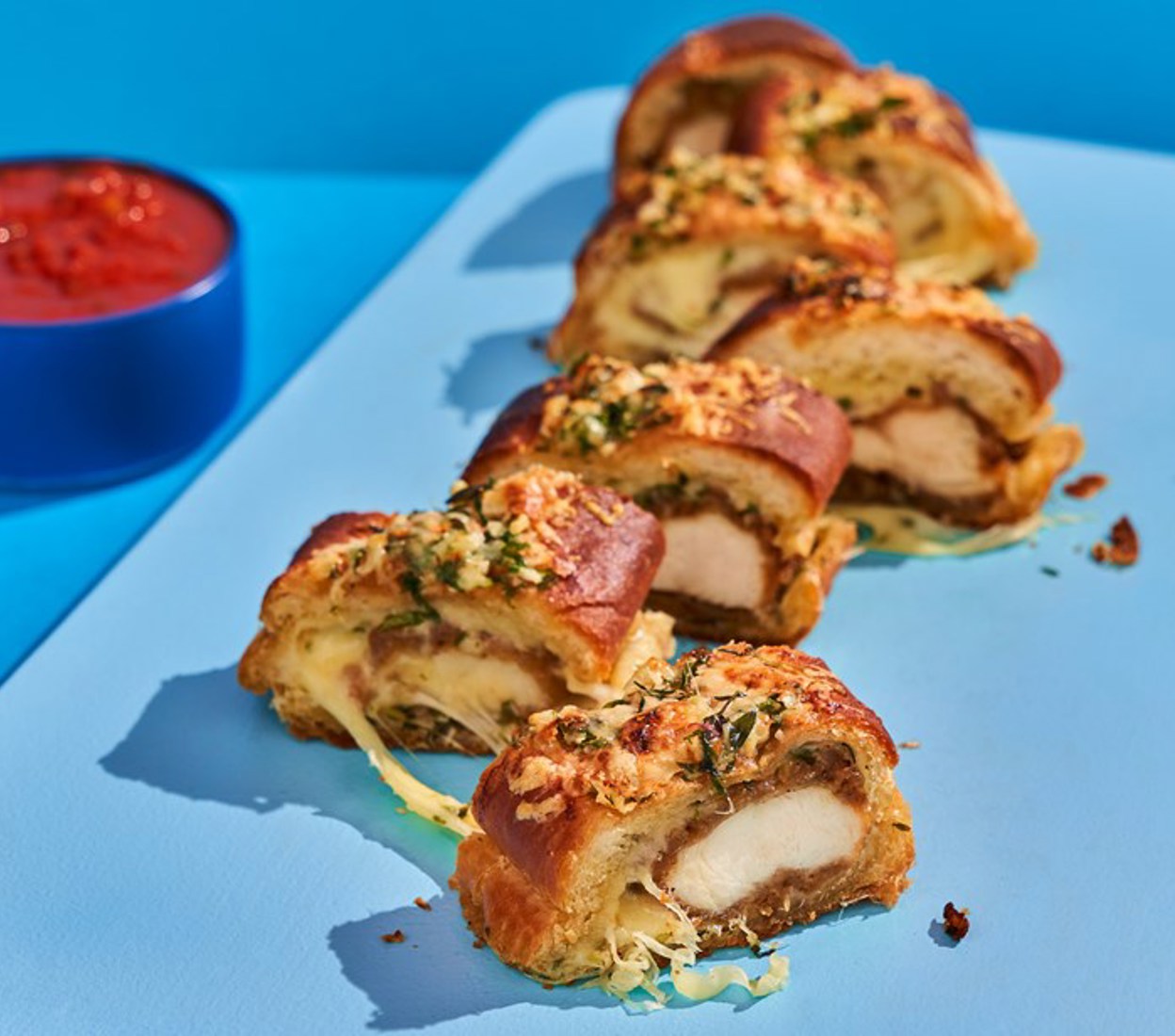 Cheesy Tender Stuffed Garlic Bread