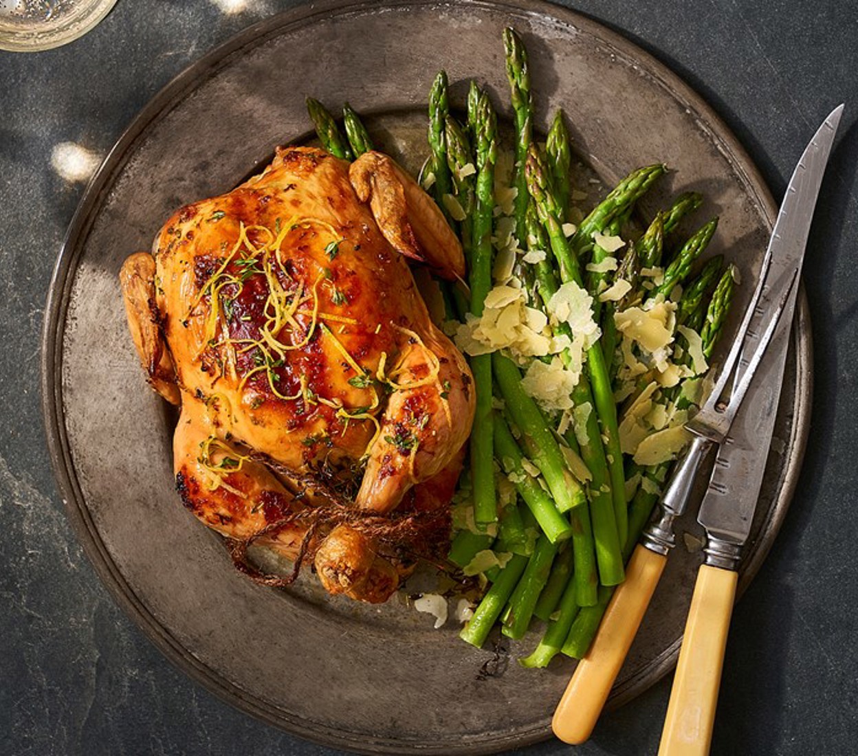 Lemon & Asparagus Roast Chicken