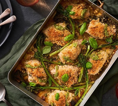 Pesto & Basil Stuffed Chicken Thigh Fillets