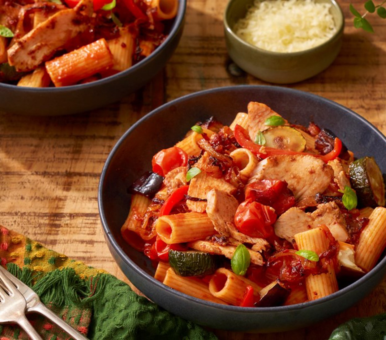 Mediterranean Roast Vegetable & Chicken Rigatoni