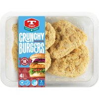 Tegel Fresh Free Range Quick Cook Crunchy Burger 4Pc