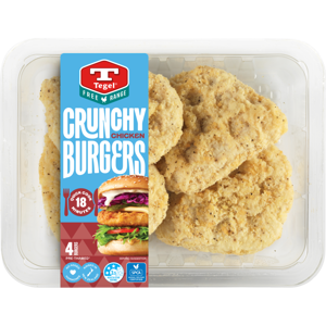 Tegel Fresh Free Range Quick Cook Crunchy Burger 4Pc