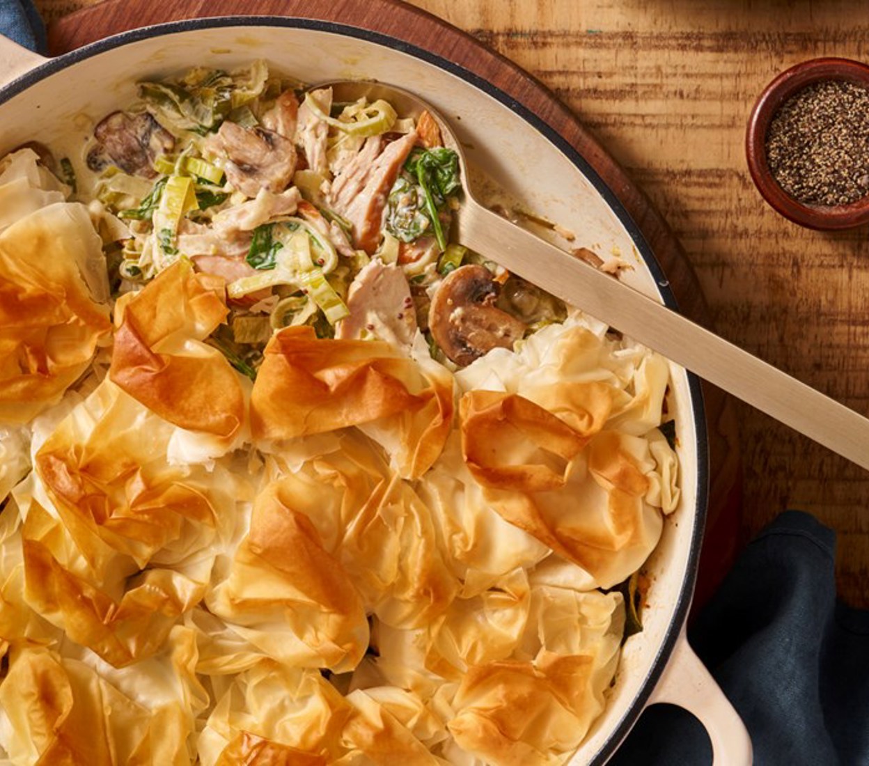Chicken & Leek Filo Pot Pie 