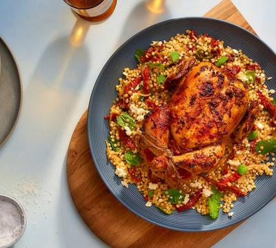 Roast Chicken with Sundried Tomatoes & Couscous