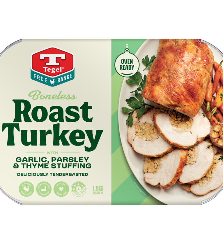 Frozen Free Range Turkey Roast Garlic & Herb 1.8KG