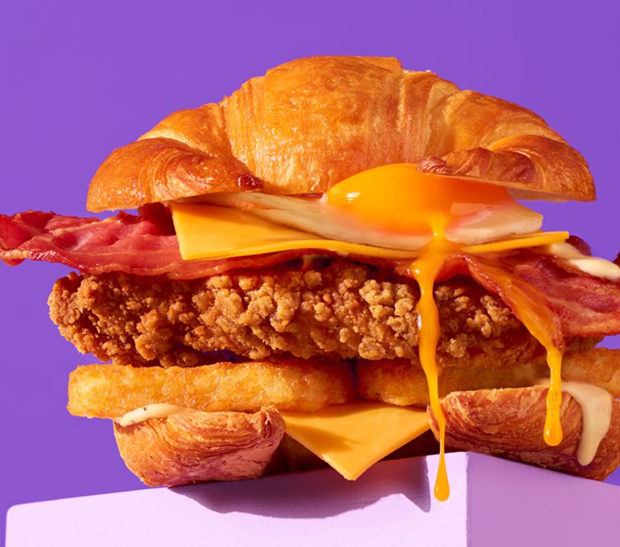 Croissant Breakfast Burger