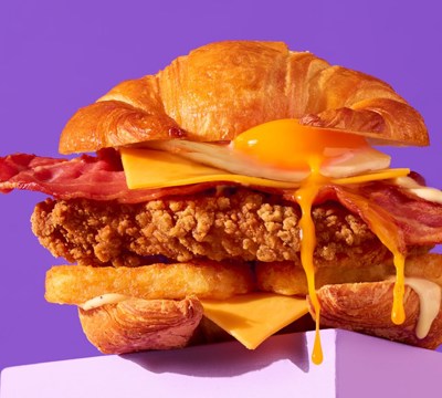 Croissant Breakfast Burger