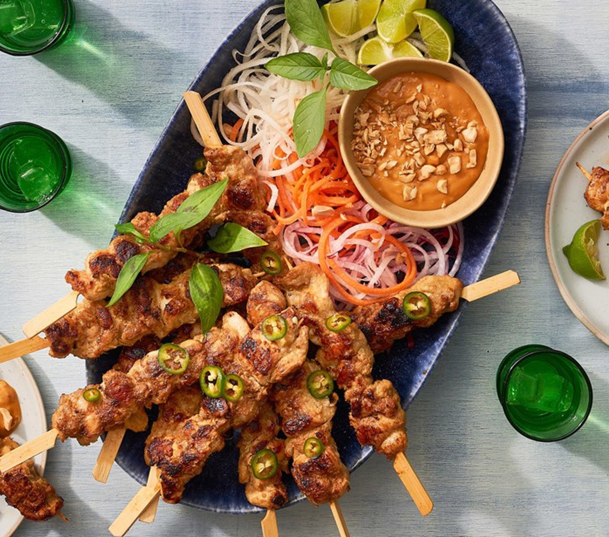  Chicken Satay Skewers with Peanut Sauce