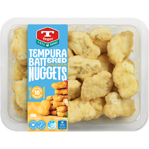 Tegel Fresh Free Range Quick Cook Tempura Nuggets 400G