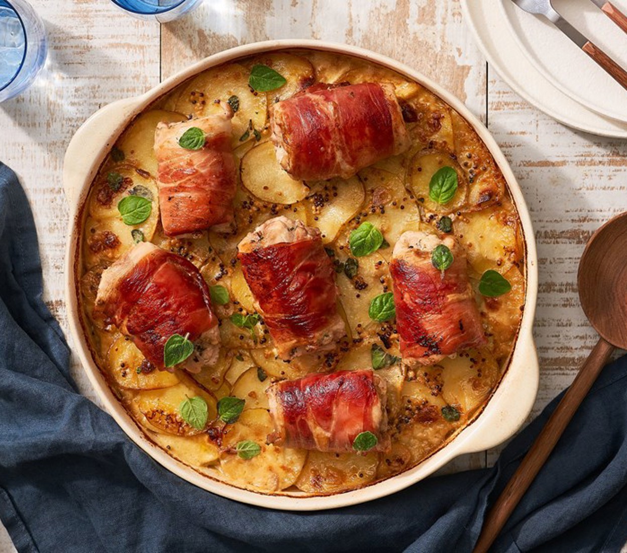 Chicken Thighs with Oregano and Prosciutto