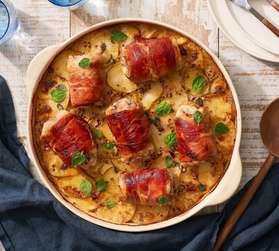 Chicken Thighs with Oregano and Prosciutto