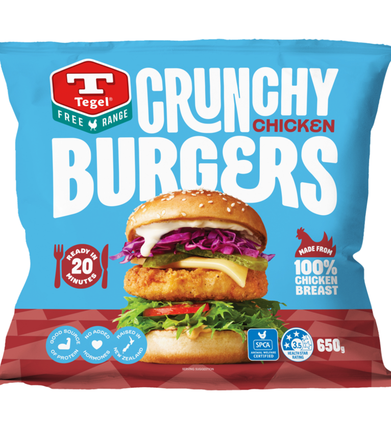Tegel FR Crunchy Burger FOP