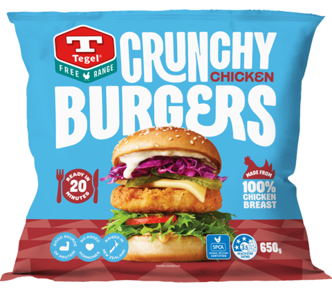 Tegel FR Crunchy Burger FOP