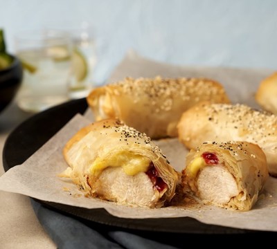 Chicken, Camembert & Plum Parcels 