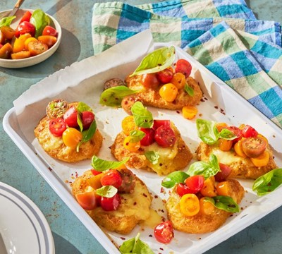 Fresh Caprese Topped Crunchy Chicken