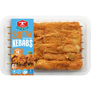 Tegel Fresh Free Range Satay Kebab 6Pc